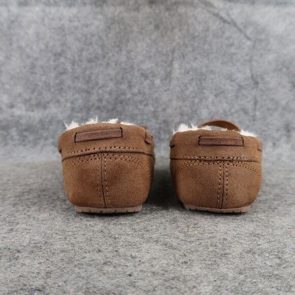Cat & Jack Shoes Kids 9 Moccasin Slipper Mary Jane Celina Brown Faux Fur Slip On - Picture 6 of 12